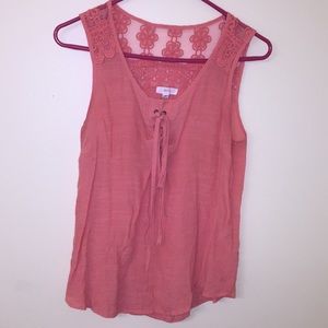 Med pink/orange flowy summer tank top